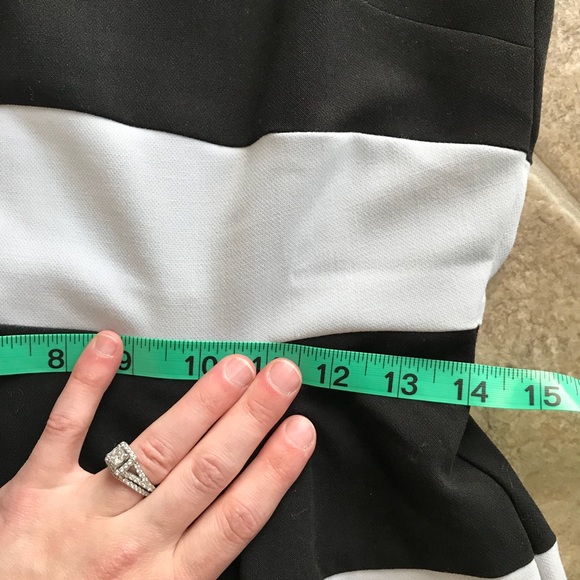 LOFT NWOT Wide Stripe Pleated Dress Lavender Black - Picture 5 of 7